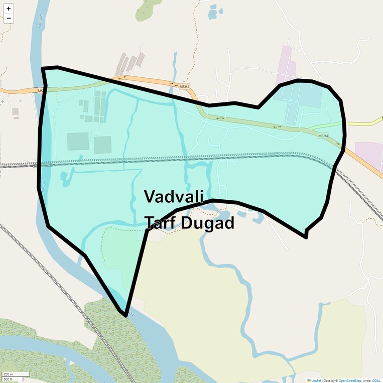 Location Map of Vadvali Tarf Dugad