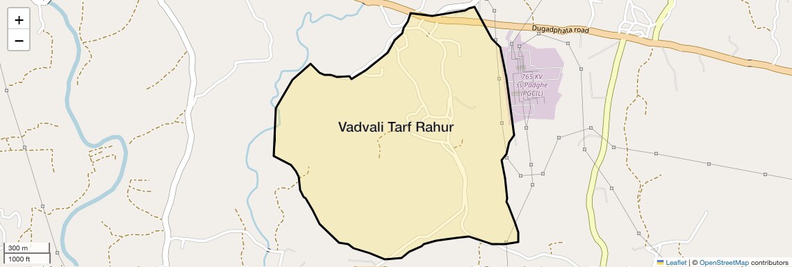 Location Map of Vadvali Tarf Rahur, Thane
