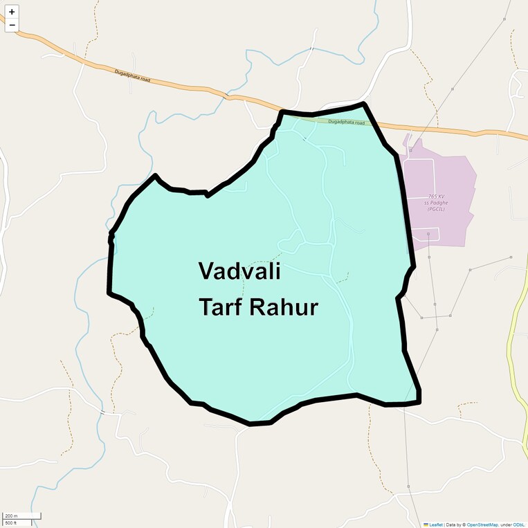 Location Map of Vadvali Tarf Rahur