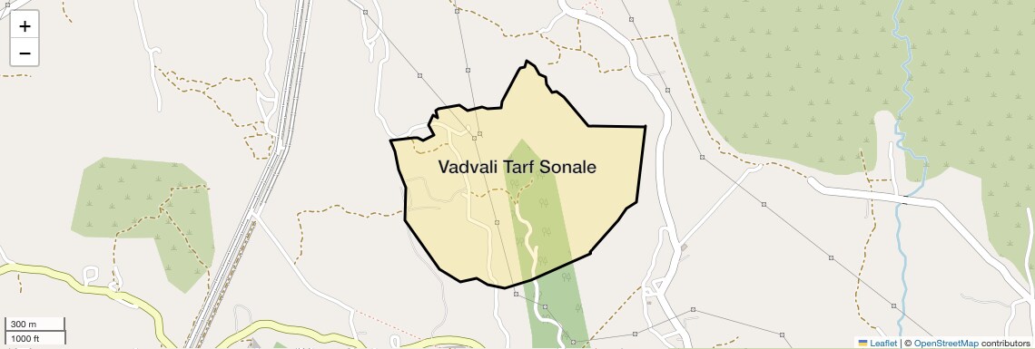 Location Map of Vadvali Tarf Sonale, Thane
