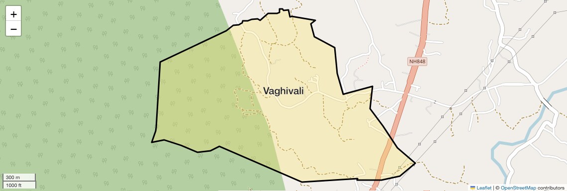 Location Map of Vaghivali, Thane