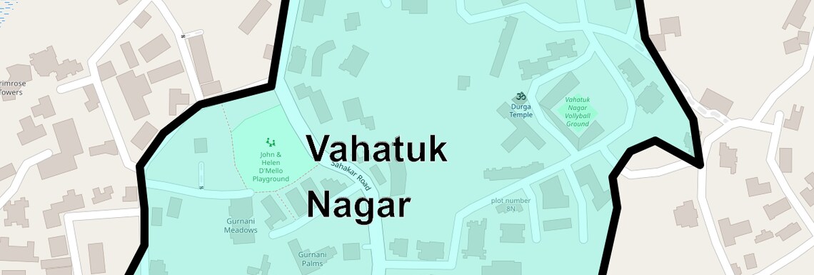Location Map of Vahatuk Nagar, Mumbai