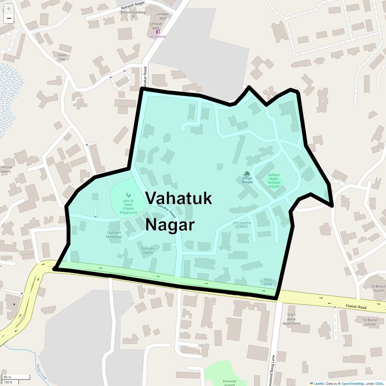 Location Map of Vahatuk Nagar