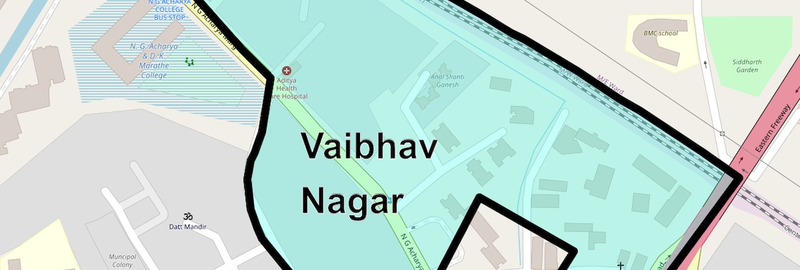 Location Map of Vaibhav Nagar, Mumbai