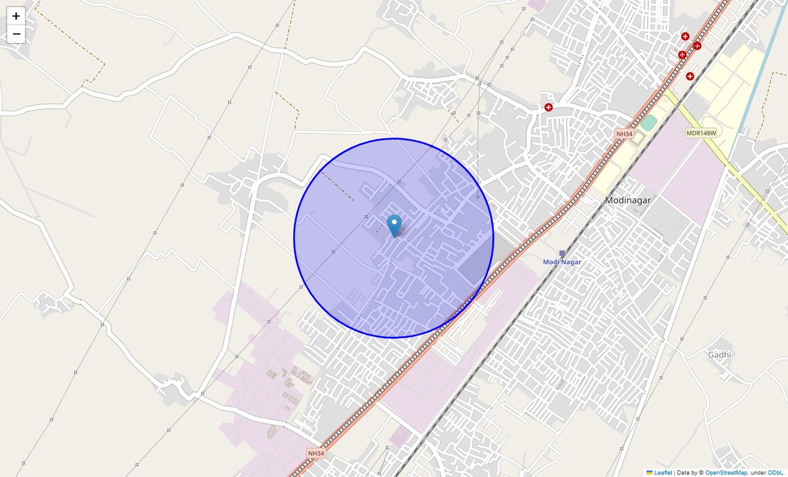Location Map of Vaid Vihar, Ghaziabad