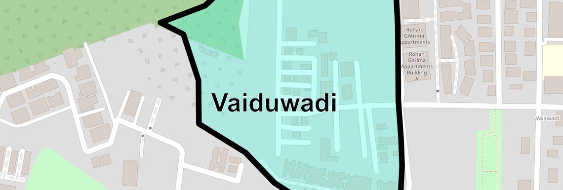 Location Map of Vaiduwadi, Pune