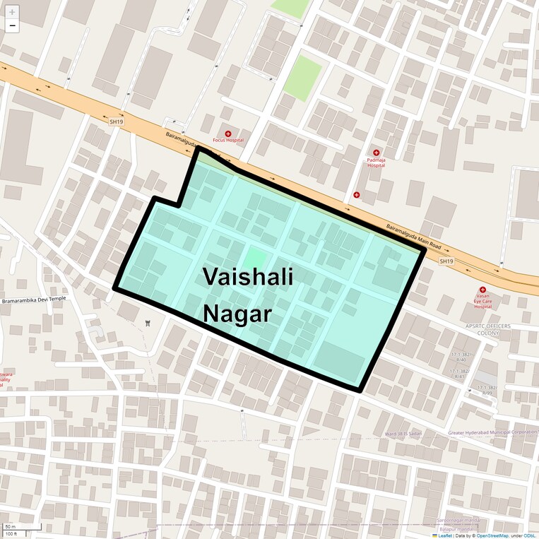 Location Map of Vaishali Nagar