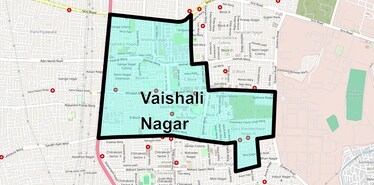 Location Map of Vaishali Nagar, Jaipur