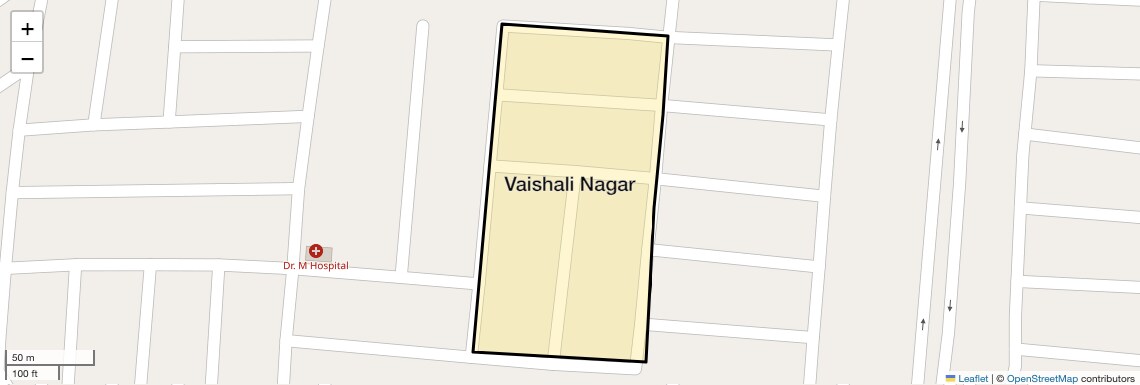 Location Map of Vaishali Nagar, Nagpur