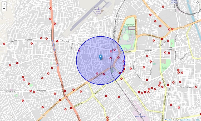 Location Map of Vaishali Nagar