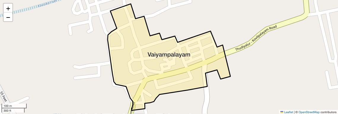 Location Map of Vaiyampalayam, Coimbatore