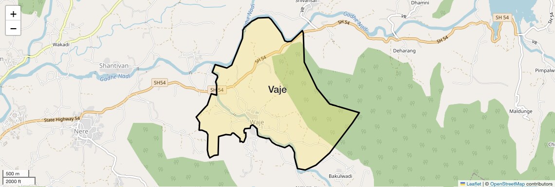Location Map of Vaje, Navi Mumbai