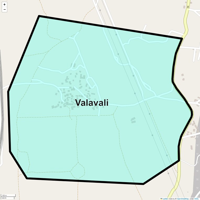 Location Map of Valavali