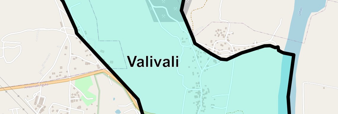 Location Map of Valivali, Thane