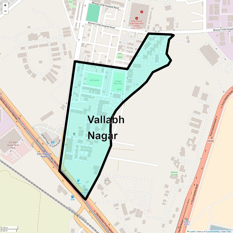 Location Map of Vallabh Nagar