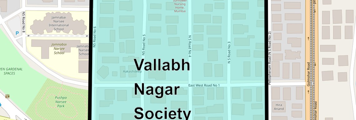 Location Map of Vallabh Nagar Society, Mumbai