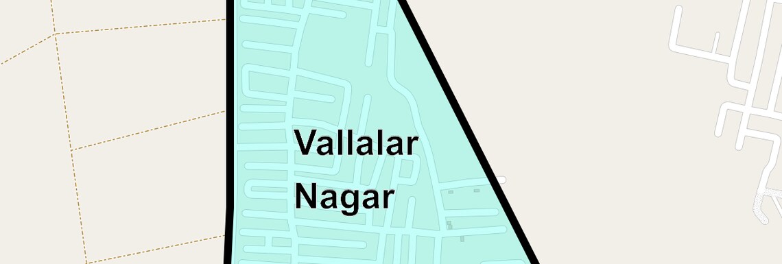Location Map of Vallalar Nagar, Chennai
