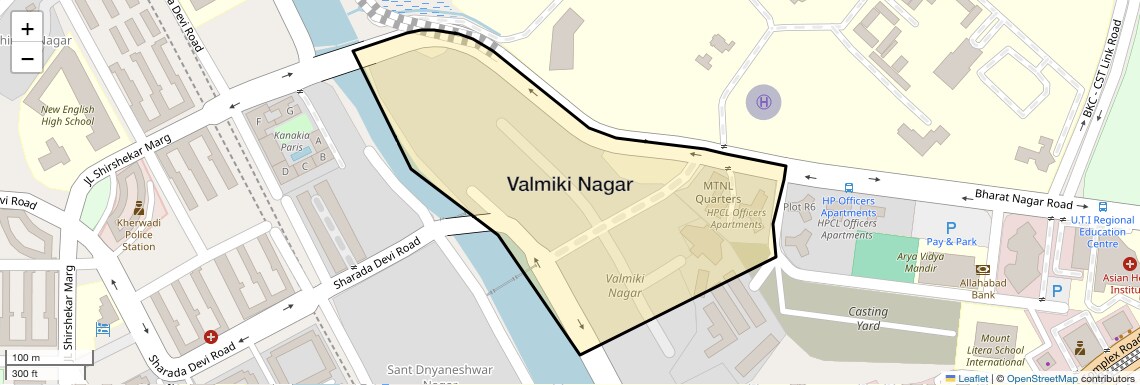 Location Map of Valmiki Nagar, Mumbai