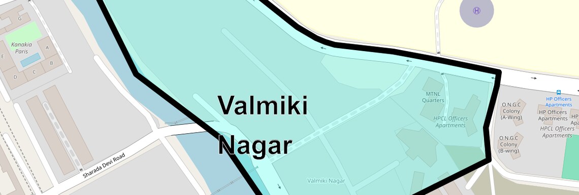 Location Map of Valmiki Nagar, Mumbai