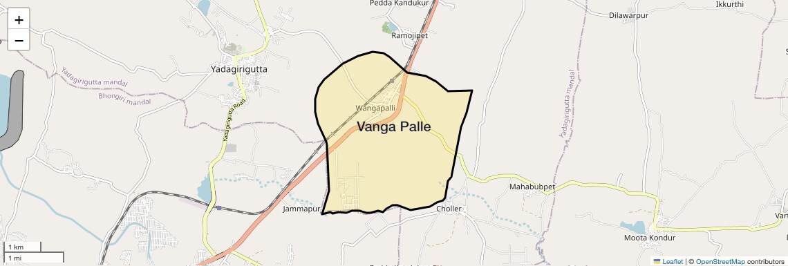 Location Map of Vanga Palle, Hyderabad