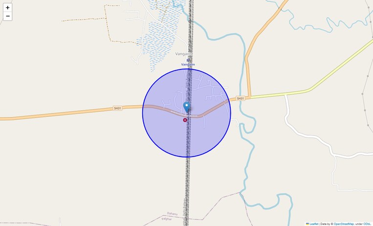 Location Map of Vangaon