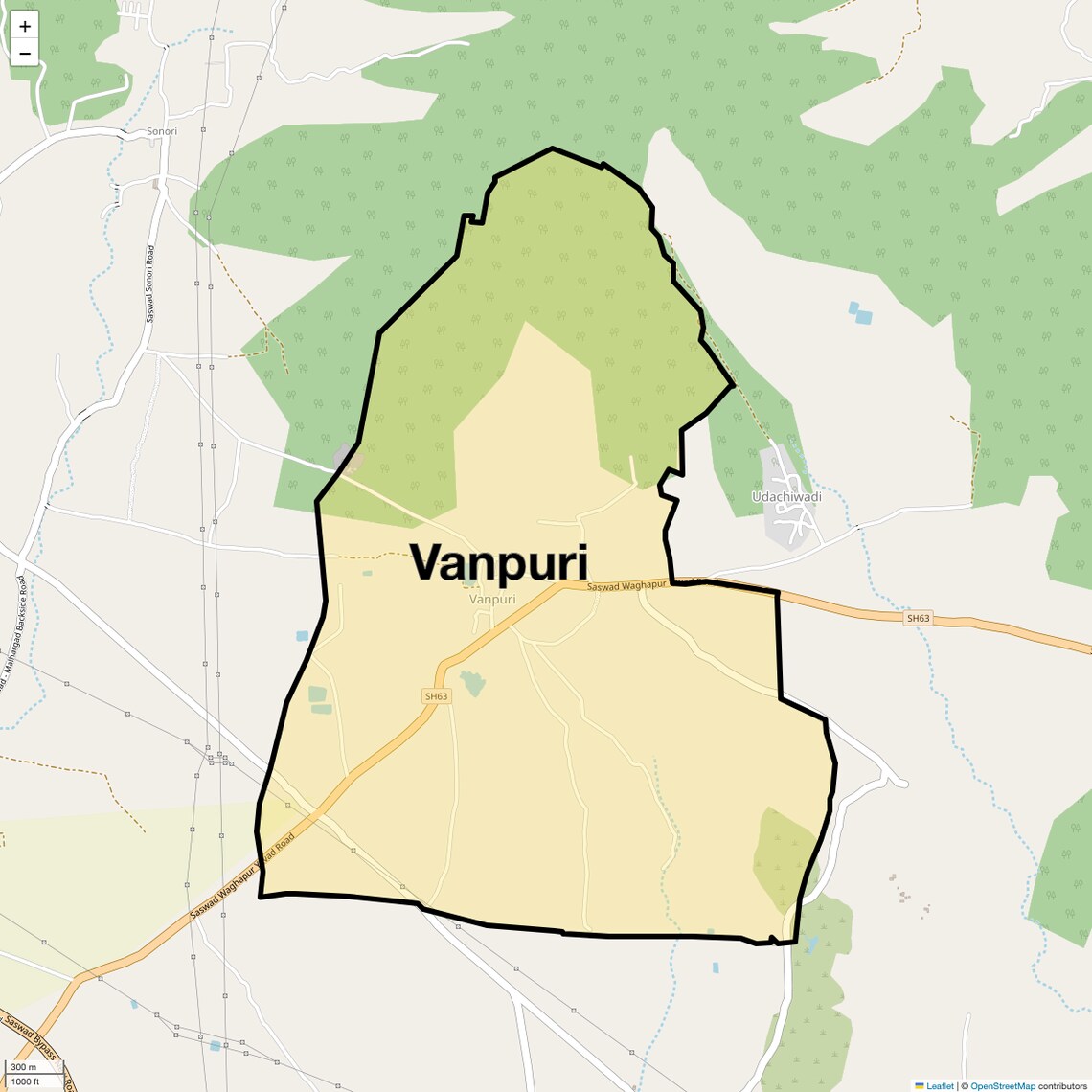 Location Map of Vanpuri, Pune