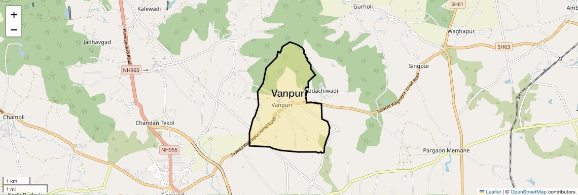 Location Map of Vanpuri, Pune