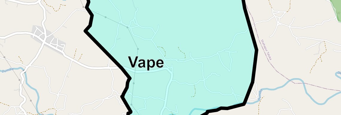 Location Map of Vape, Thane