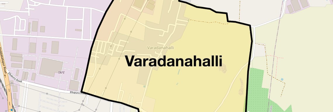 Location Map of Varadanahalli, Bangalore