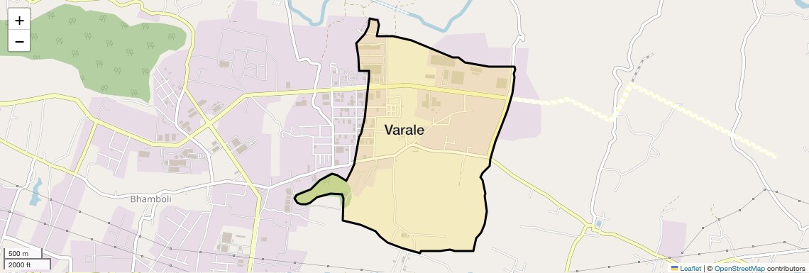 Location Map of Varale, Pune