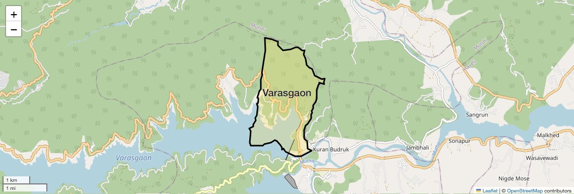 Location Map of Varasgaon, Pune