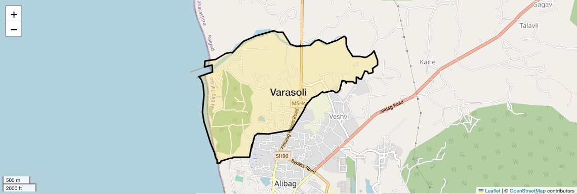 Location Map of Varasoli, Navi Mumbai
