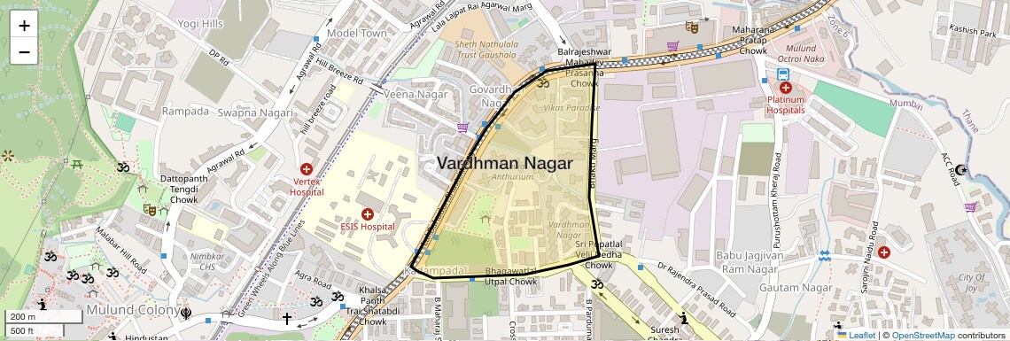 Location Map of Vardhman Nagar, Mumbai
