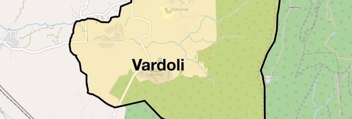 Location Map of Vardoli, Navi Mumbai