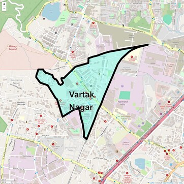 Location Map of Vartak Nagar, Thane