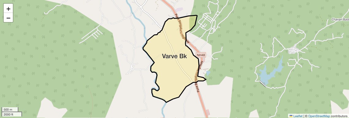Location Map of Varve Bk, Pune