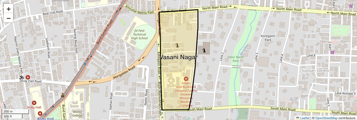 Location Map of Vasani Nagar, Pune