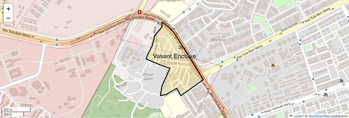 Vasant Enclave Map