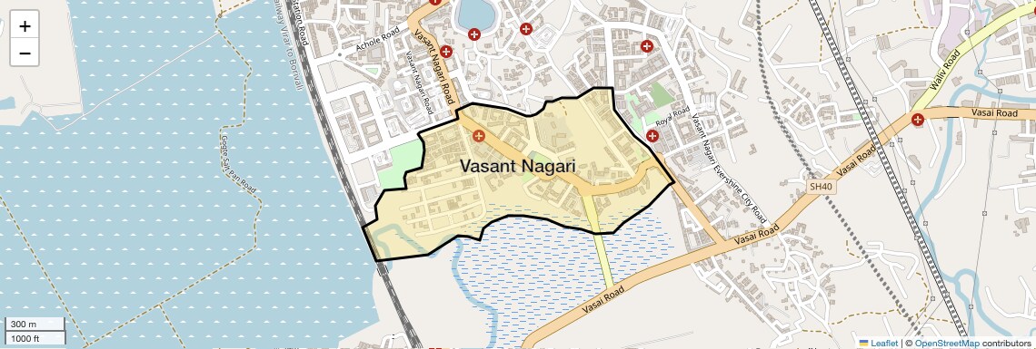 Location Map of Vasant Nagari, Palghar