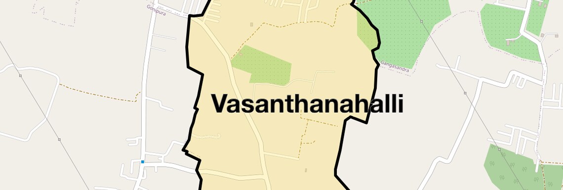 Location Map of Vasanthanahalli, Bangalore