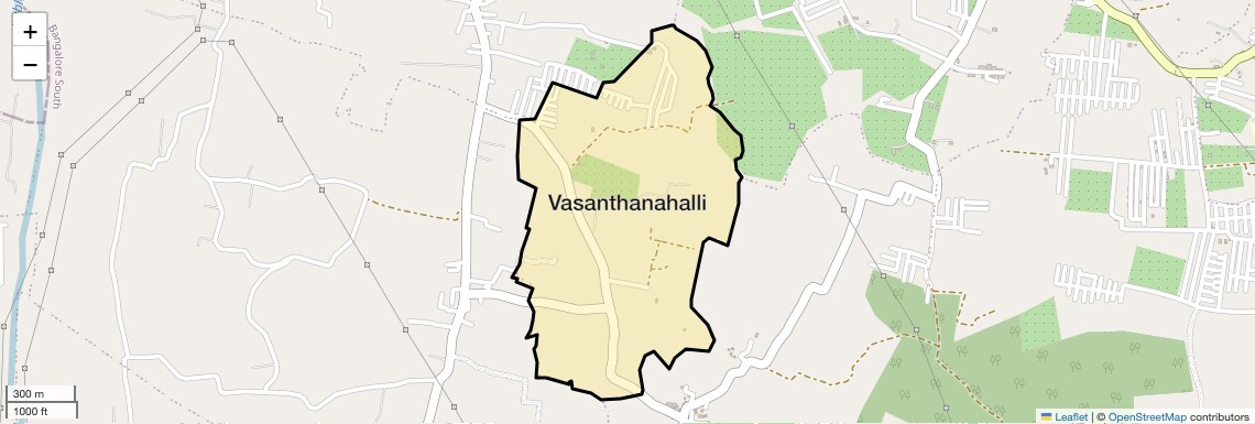Location Map of Vasanthanahalli, Bangalore