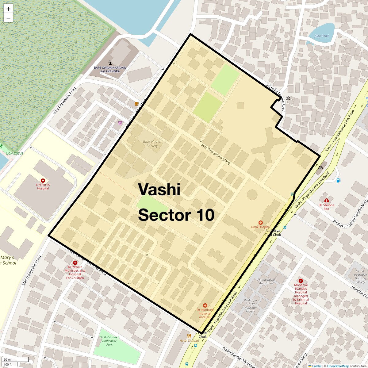 Vashi Sector 10 Map
