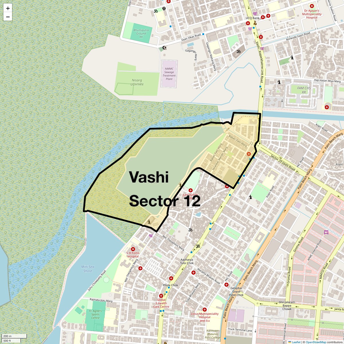 Vashi Sector 12 Map