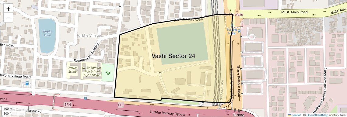 Location Map of Vashi Sector 24, Navi Mumbai