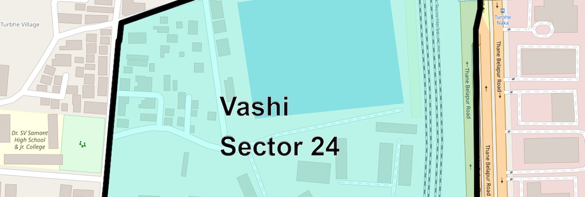 Location Map of Vashi Sector 24, Navi Mumbai