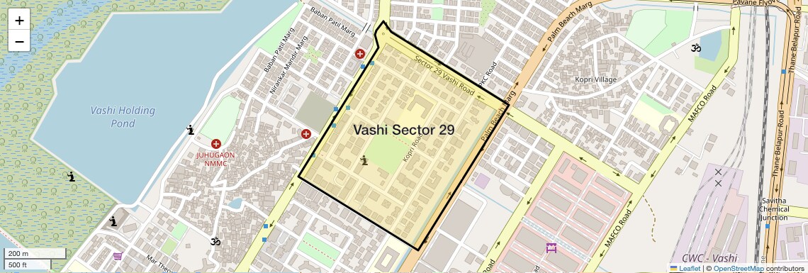 Location Map of Vashi Sector 29, Navi Mumbai