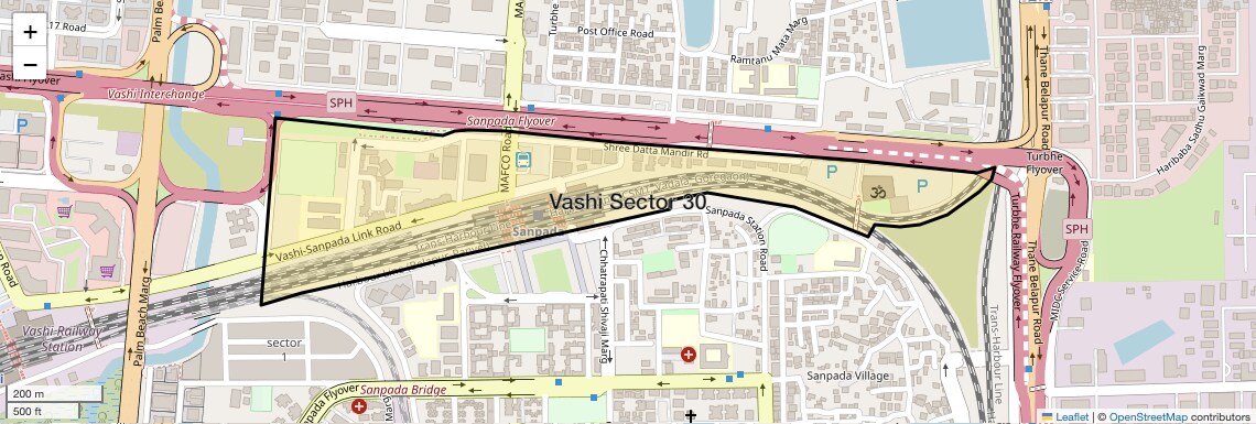 Location Map of Vashi Sector 30, Navi Mumbai