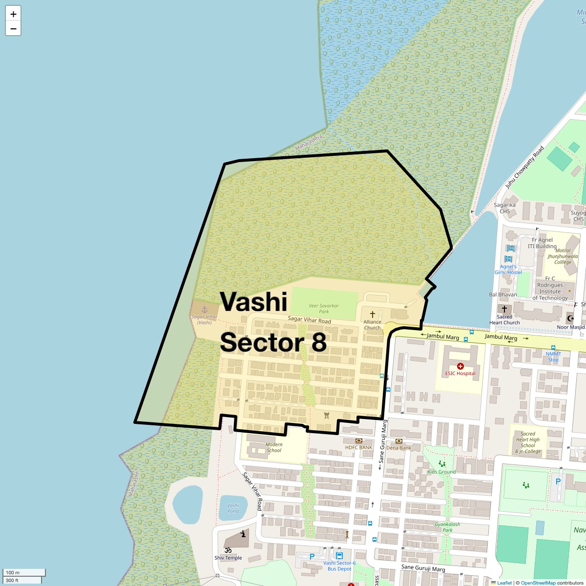 Vashi Sector 8 Map