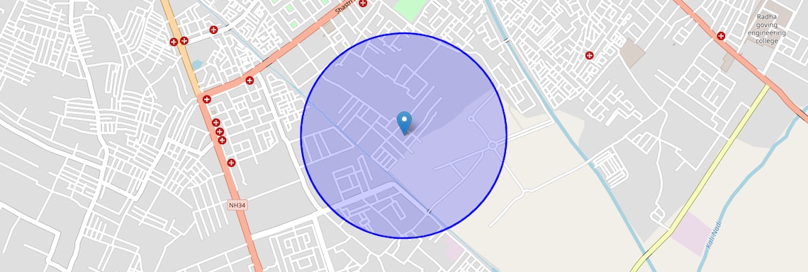 Location Map of Vasundhara Colony, Meerut