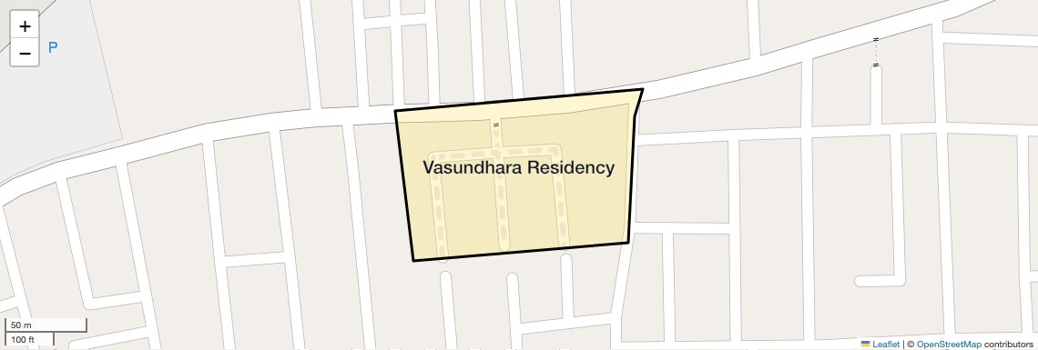 Location Map of Vasundhara Residency, Rajkot